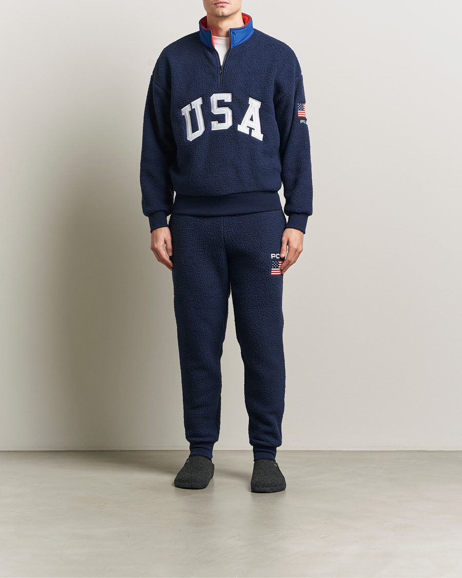 Heren | Truien | Polo Ralph Lauren | Polar Half Zip USA Fleece Refined Navy