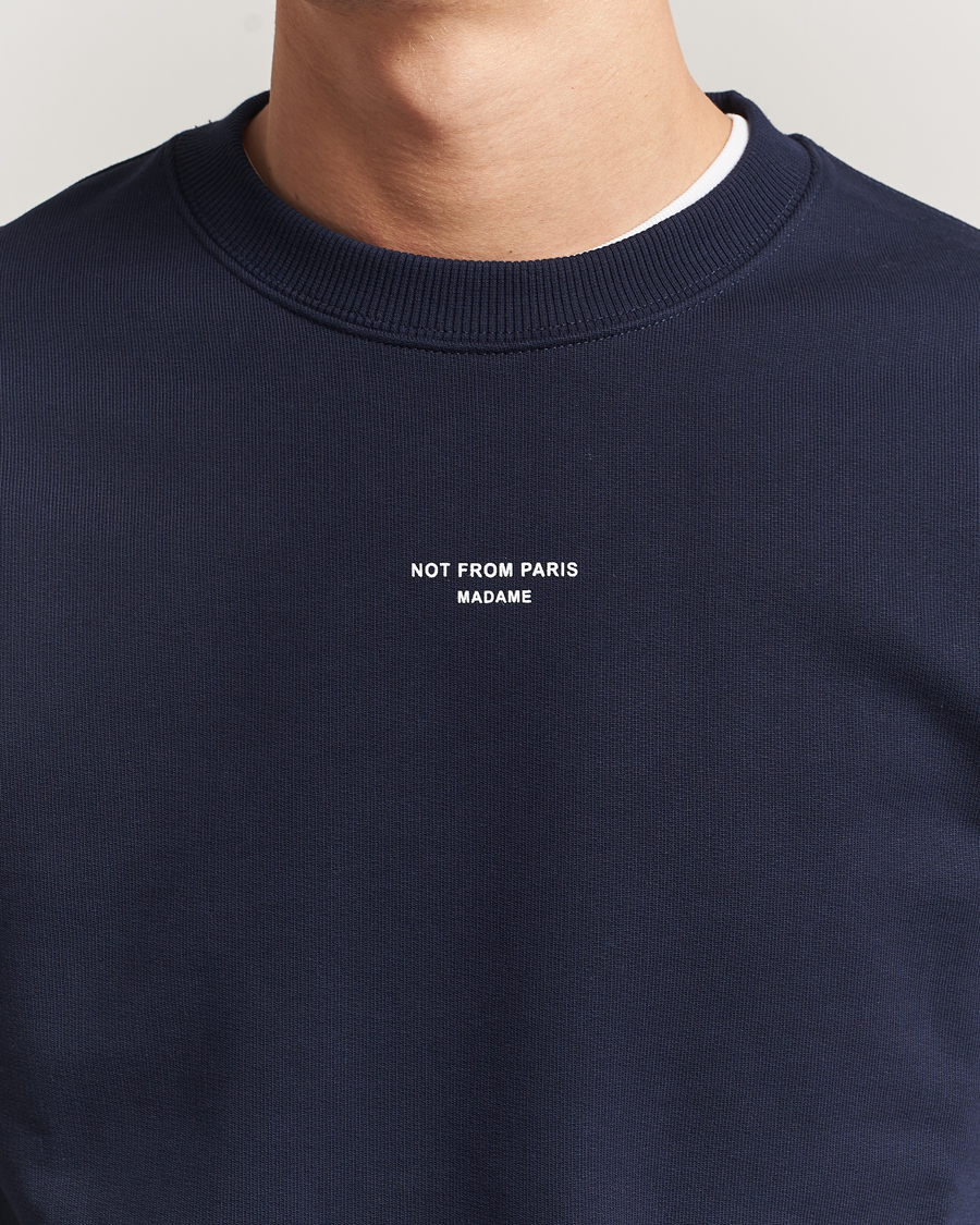 Heren | Truien | Drôle de Monsieur | Classic Slogan Sweatshirt Navy