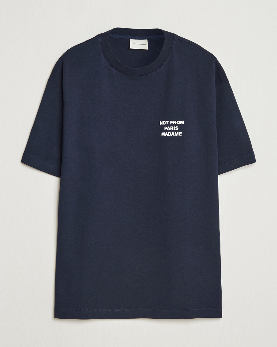 Heren | T-shirts | Drôle de Monsieur | Slogan T-Shirt Navy