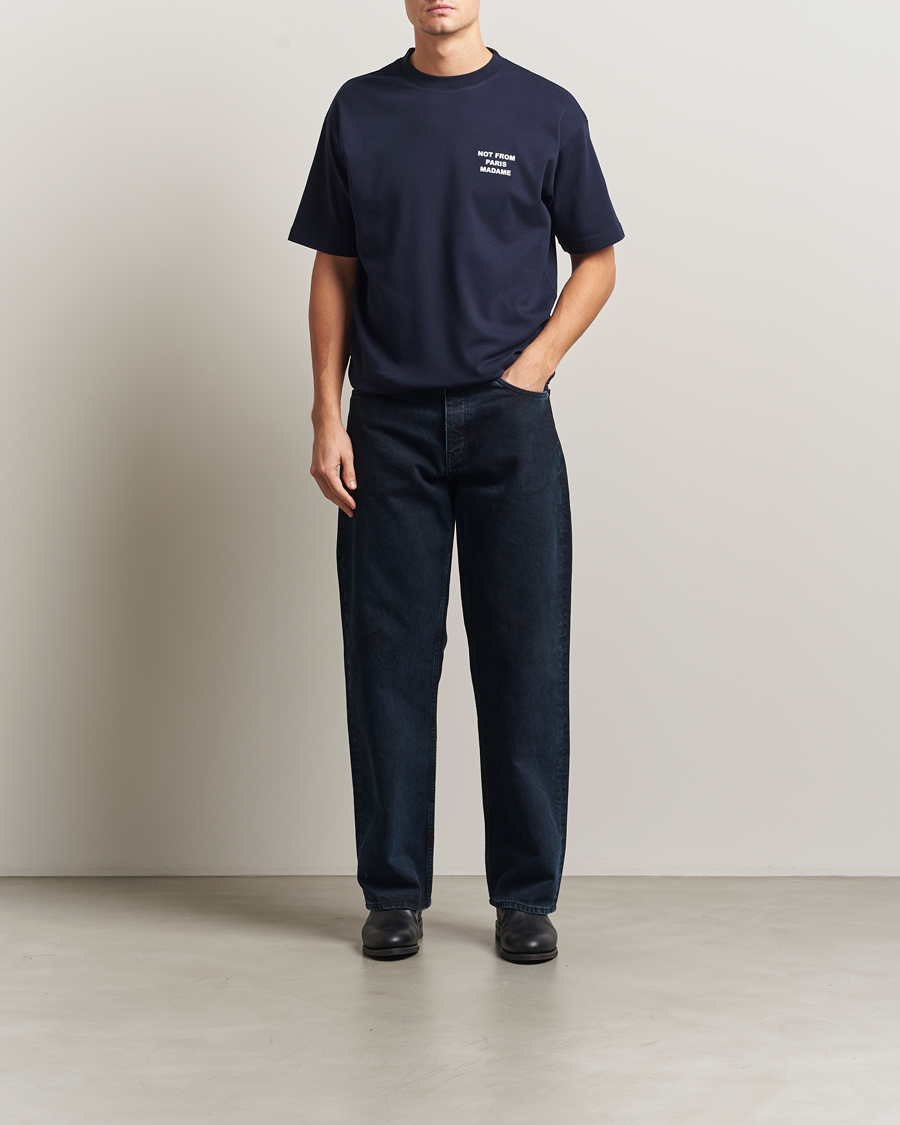 Heren | T-shirts | Drôle de Monsieur | Slogan T-Shirt Navy