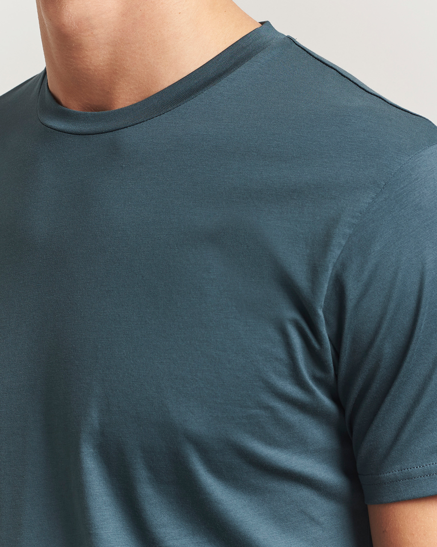 Heren | T-shirts | Sunspel | Riviera Midweight T-Shirt Dark Petrol