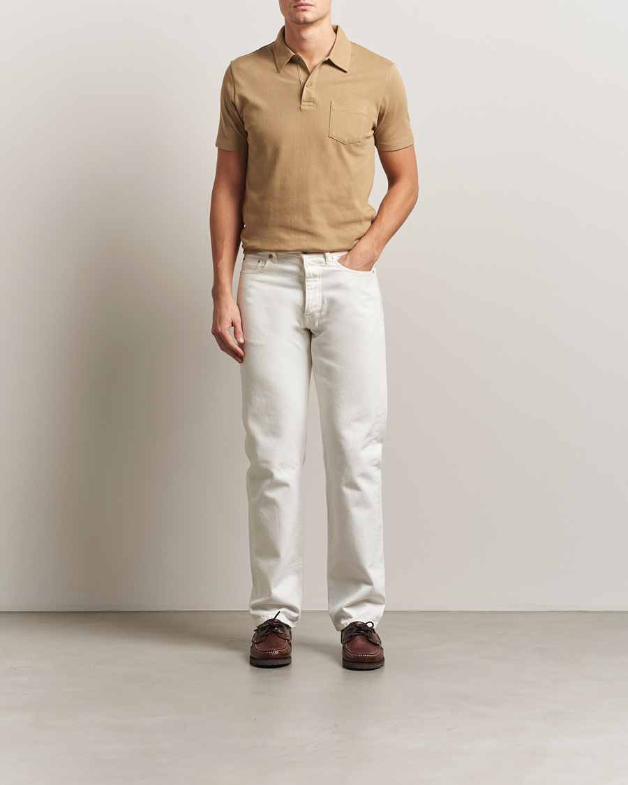 Heren | Polo's | Sunspel | Riviera Polo Shirt Tan
