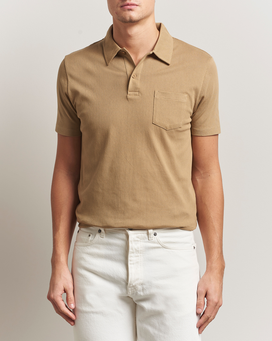 Heren | Polo's | Sunspel | Riviera Polo Shirt Tan