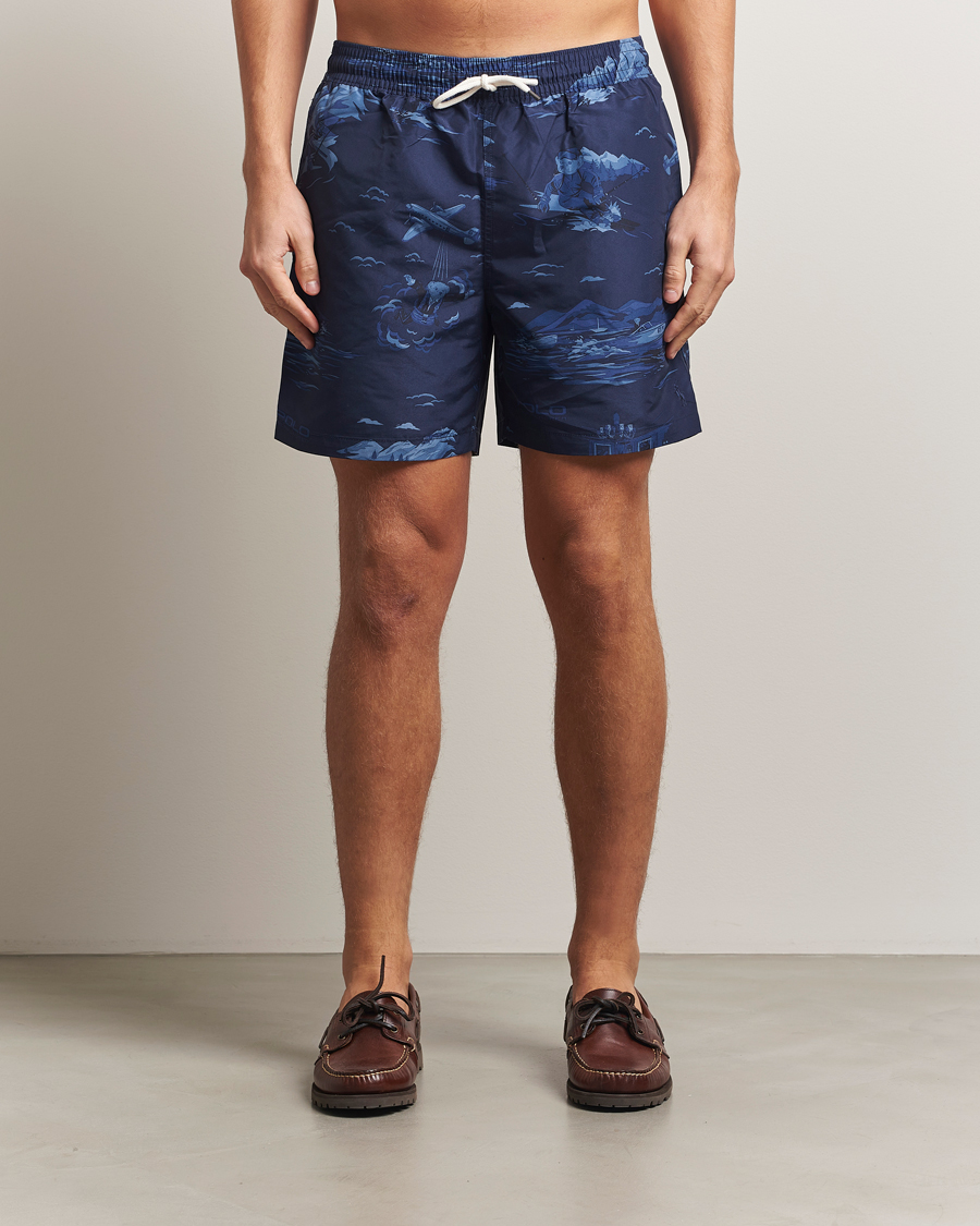 Heren | Zwembroek | Polo Ralph Lauren | Traveler Printed Mid Trunk Spy Bear