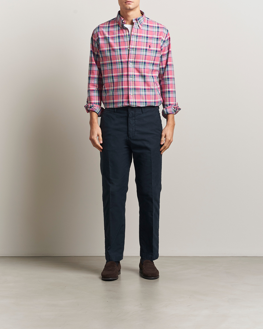 Heren | Overhemden | Polo Ralph Lauren | Custom Fit Oxford Checked Shirt Pink/Blue