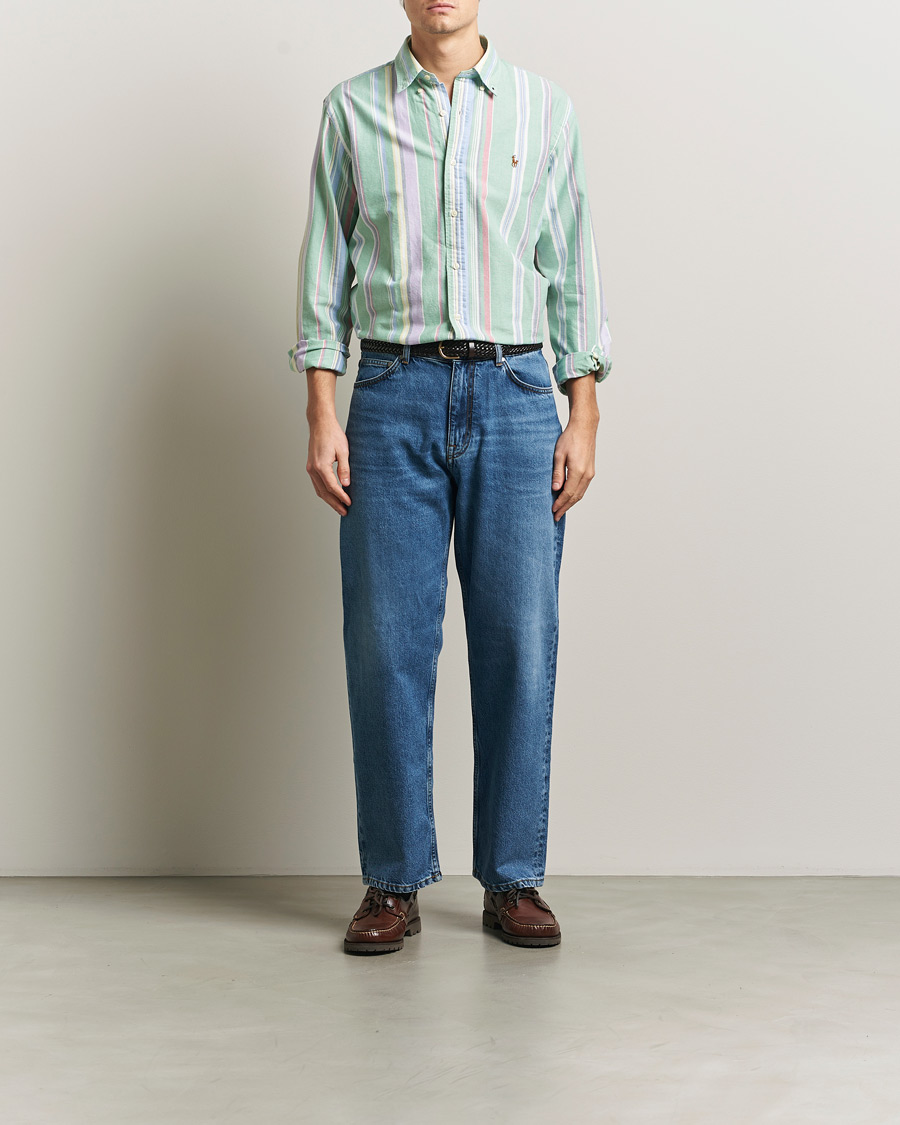 Heren | Overhemden | Polo Ralph Lauren | Custom Fit Oxford Checked Shirt Green/Purple