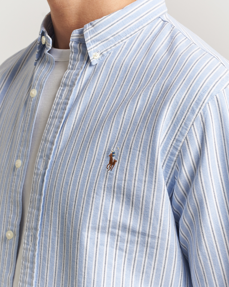Heren | Overhemden | Polo Ralph Lauren | Slim Fit Oxford Striped Shirt Light Blue/White