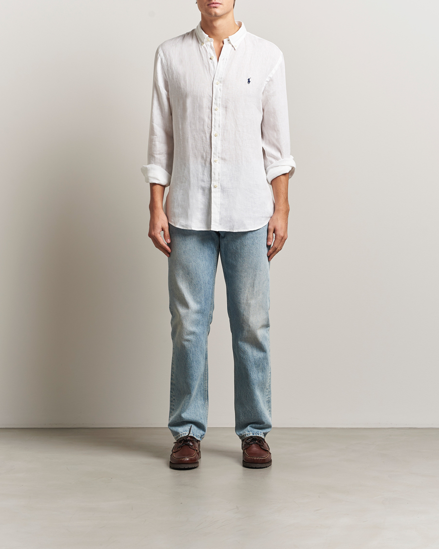 Heren | Overhemden | Polo Ralph Lauren | Slim Fit Linen Shirt White
