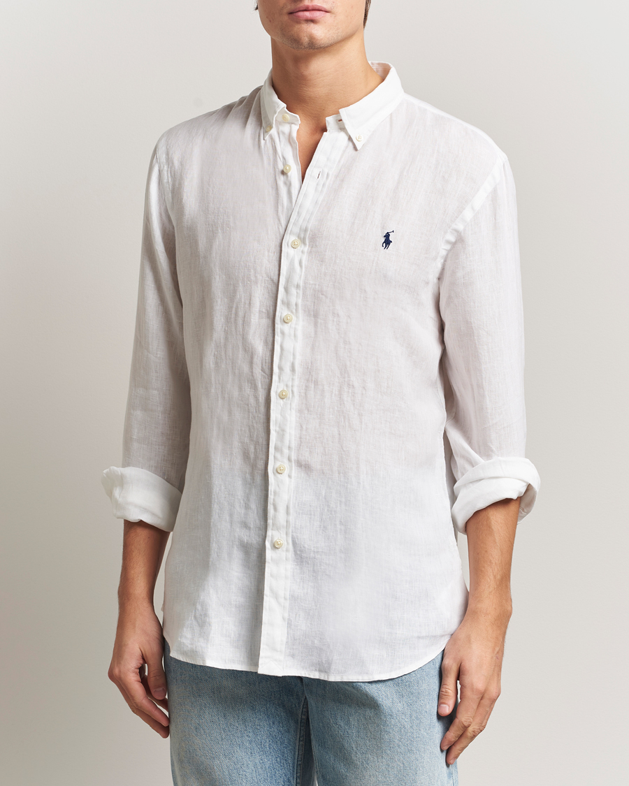 Heren | Overhemden | Polo Ralph Lauren | Slim Fit Linen Shirt White