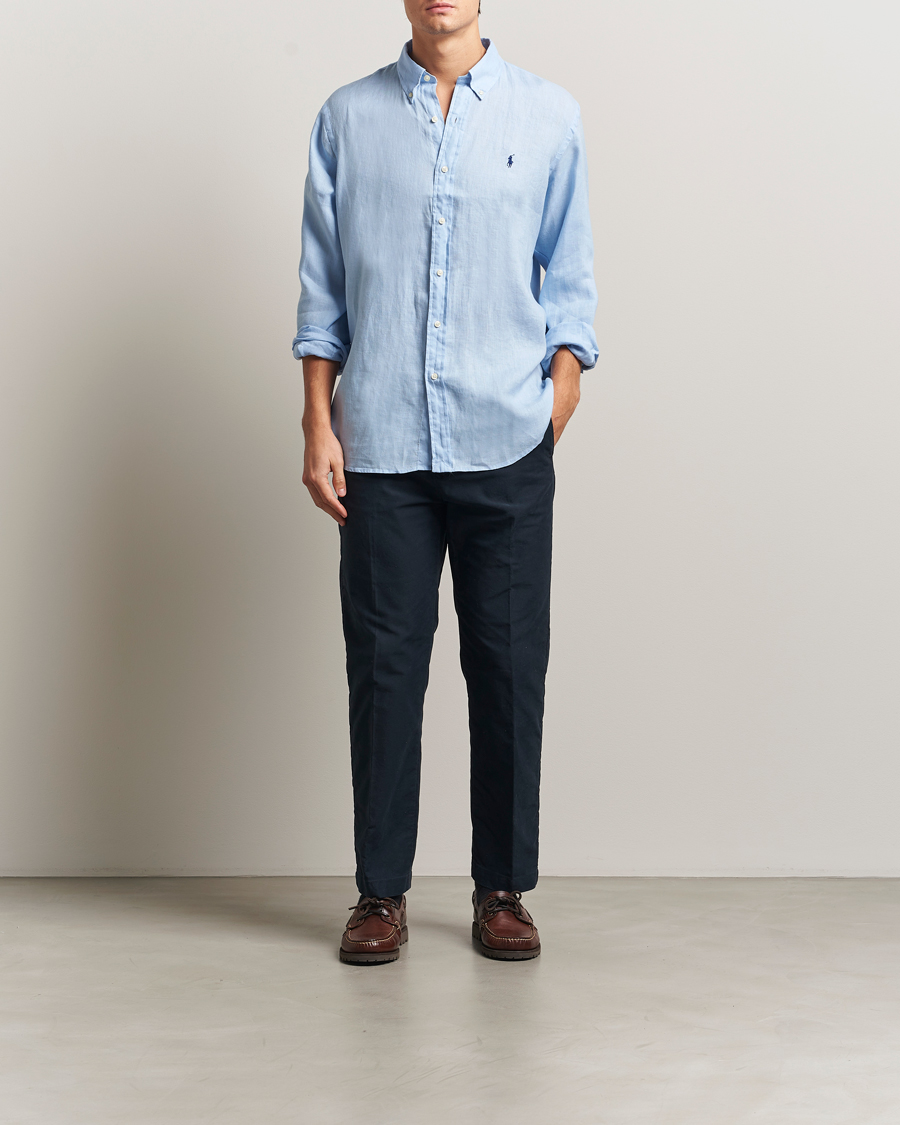 Heren | Overhemden | Polo Ralph Lauren | Custom Fit Linen Shirt Office Blue