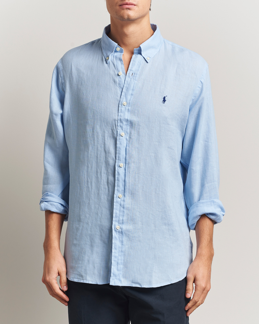 Heren | Overhemden | Polo Ralph Lauren | Custom Fit Linen Shirt Office Blue