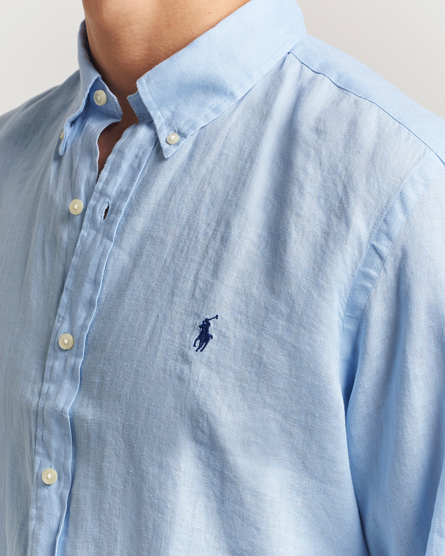 Heren | Overhemden | Polo Ralph Lauren | Custom Fit Linen Shirt Office Blue