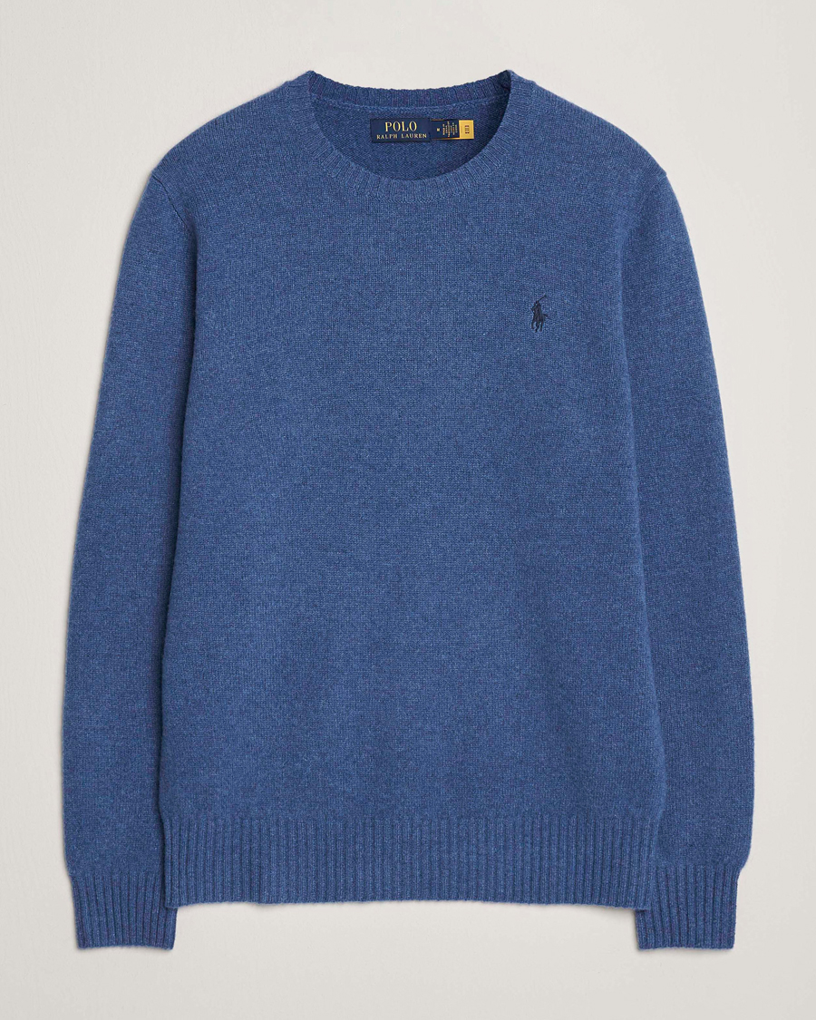 Heren | Polo's | Polo Ralph Lauren | Wool/Cashmere Crew Neck Seasalt Blue Heather