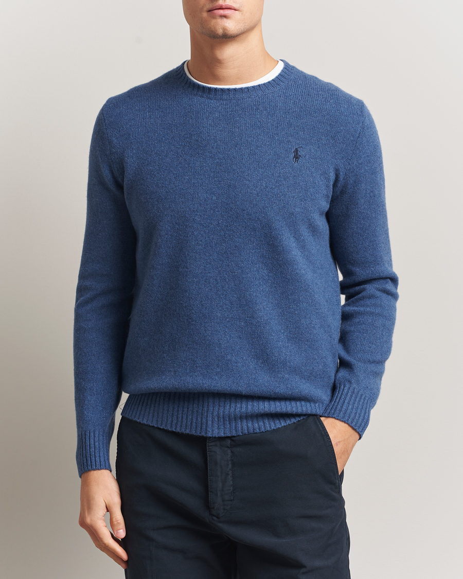 Heren | Polo's | Polo Ralph Lauren | Wool/Cashmere Crew Neck Seasalt Blue Heather