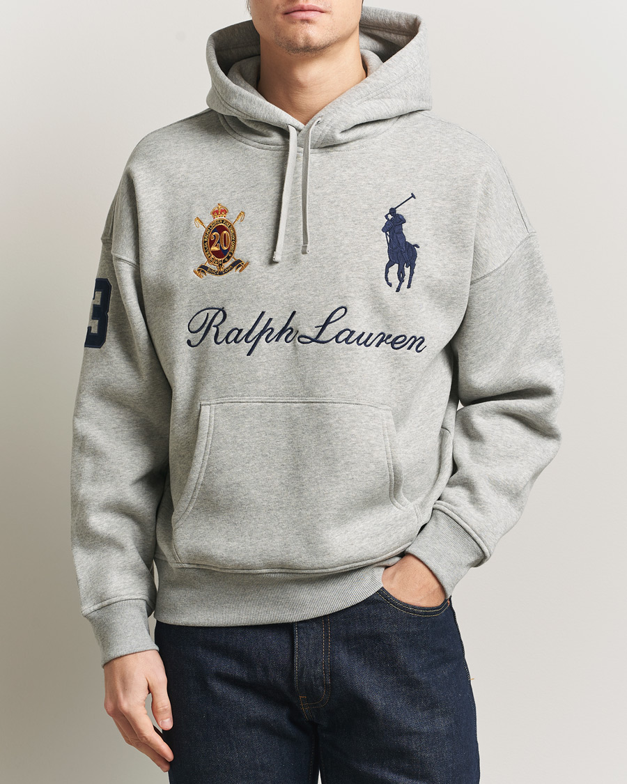 Polo Ralph Lauren Big Pony Hoodie Andover Heather | Man Polo Ralph Lauren Big Pony Hoodie Andover Heather | Man