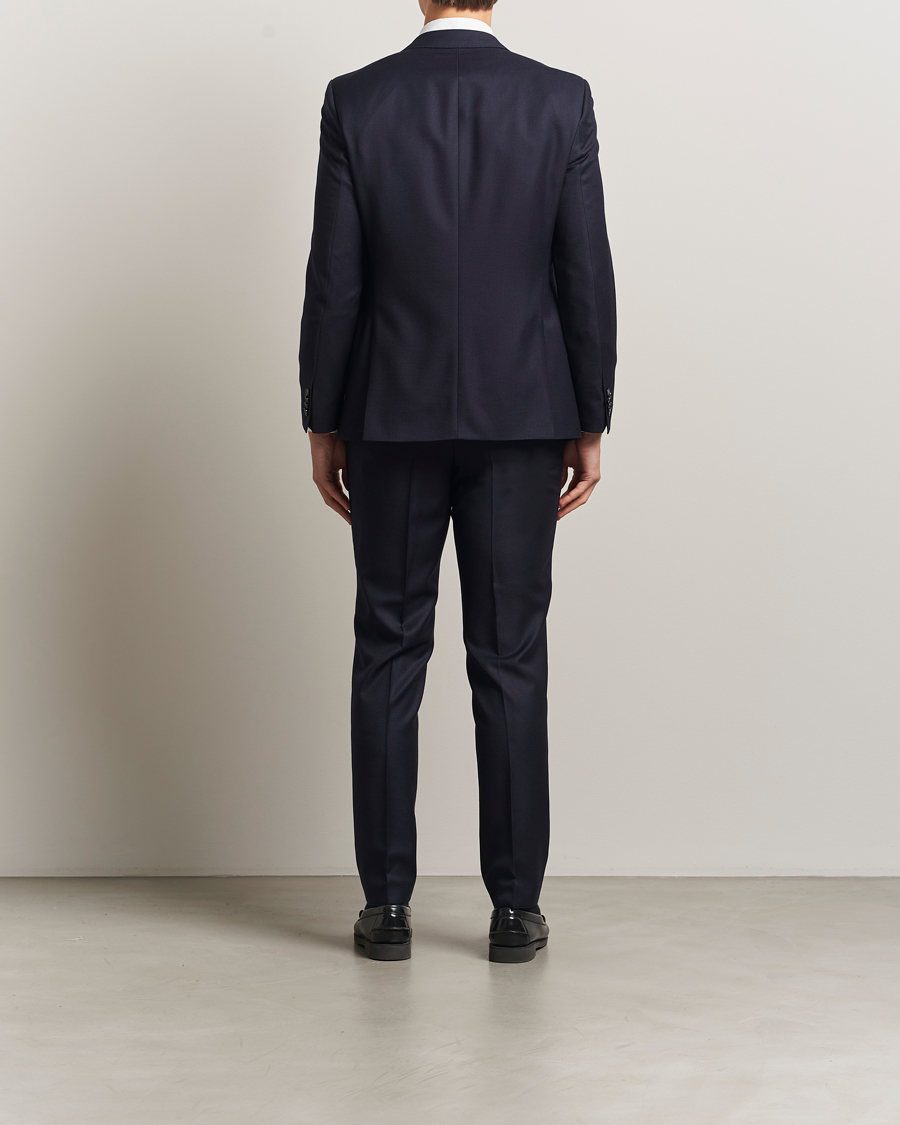 Heren | Pakken | BOSS BLACK | Huge Structured Wool Suit Dark Blue