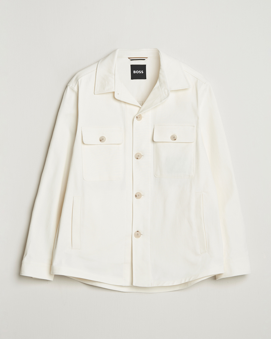 Heren | Overhemden | BOSS BLACK | Carper Cotton Twill Overshirt Natural