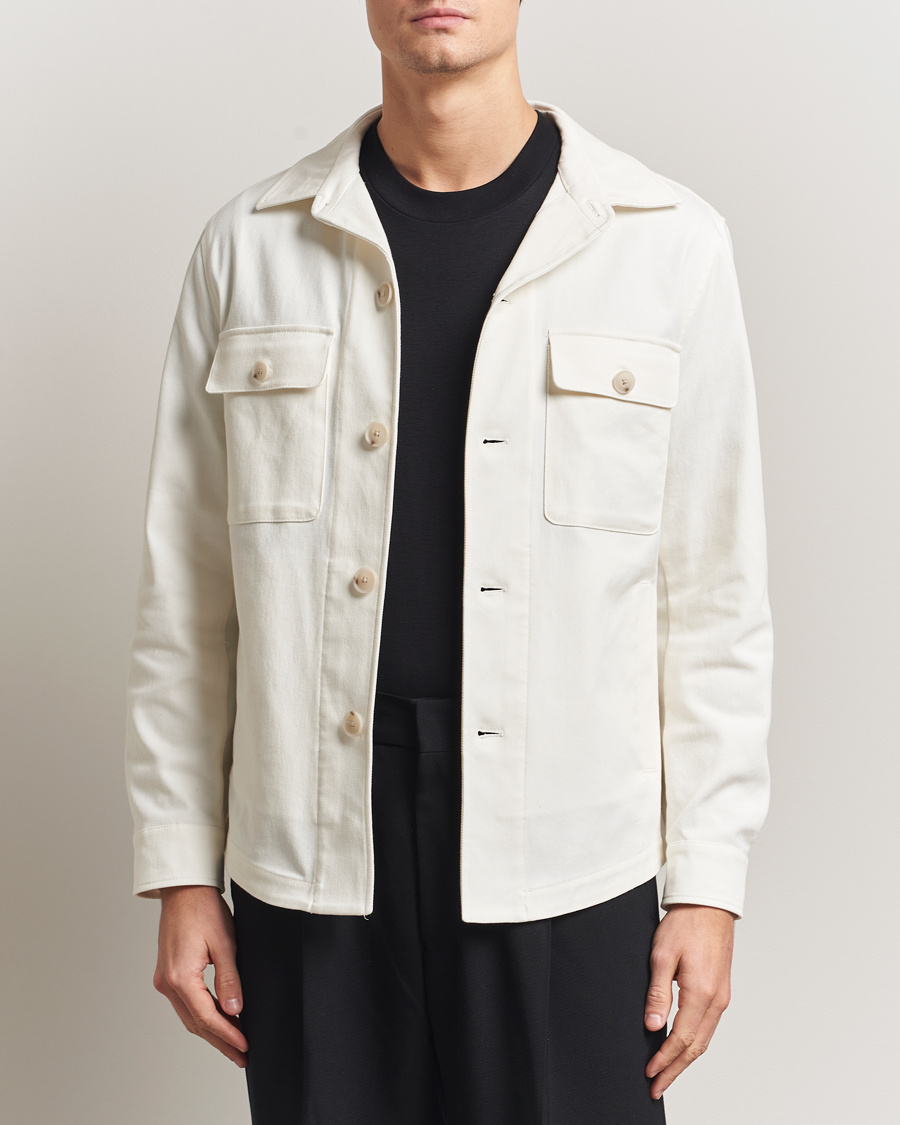 Heren | Overhemden | BOSS BLACK | Carper Cotton Twill Overshirt Natural