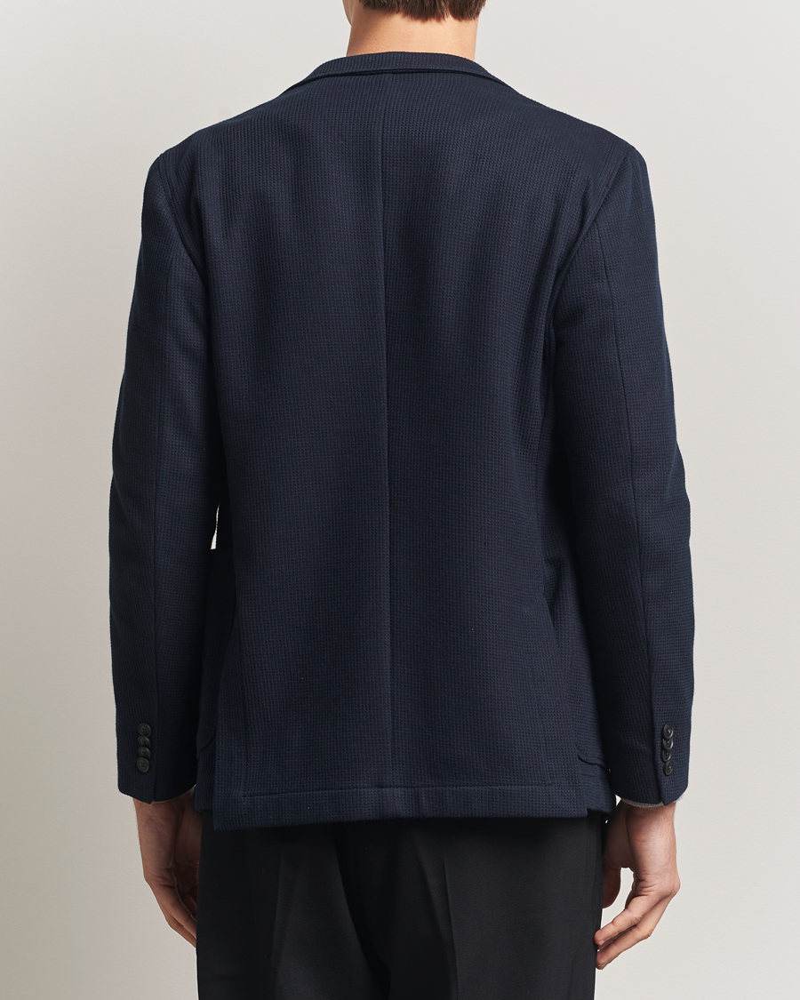 Heren | Blazers | BOSS BLACK | Hanry Jersey Double Breasted Blazer Dark Blue
