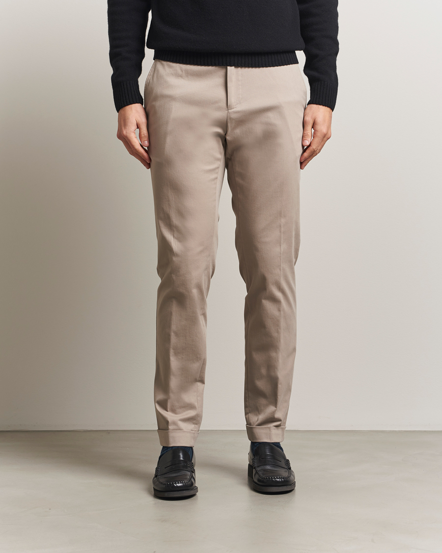 Heren | Broeken | BOSS BLACK | Genius Cotton Trousers Beige