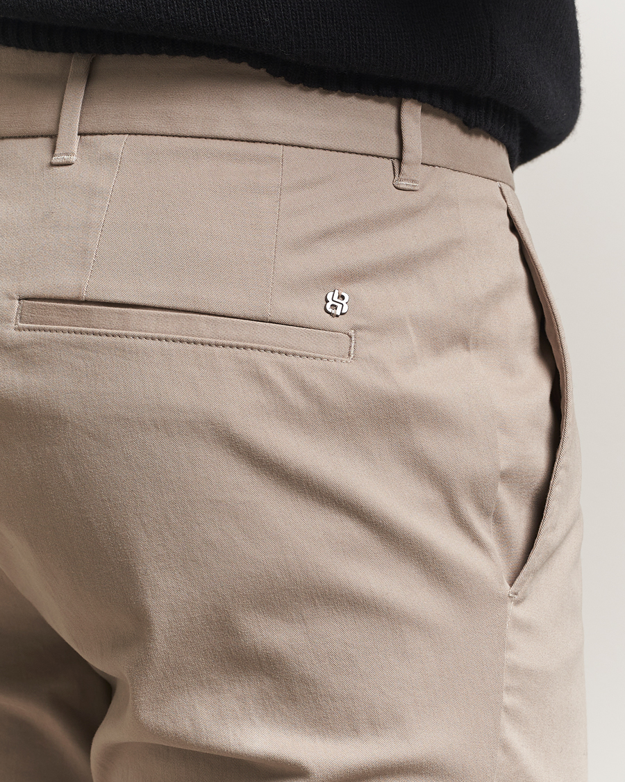 Heren | Broeken | BOSS BLACK | Genius Cotton Trousers Beige