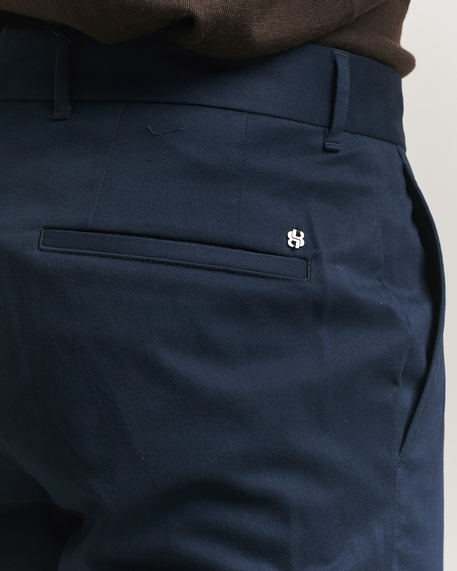 Heren | Broeken | BOSS BLACK | Genius Cotton Trousers Dark Blue