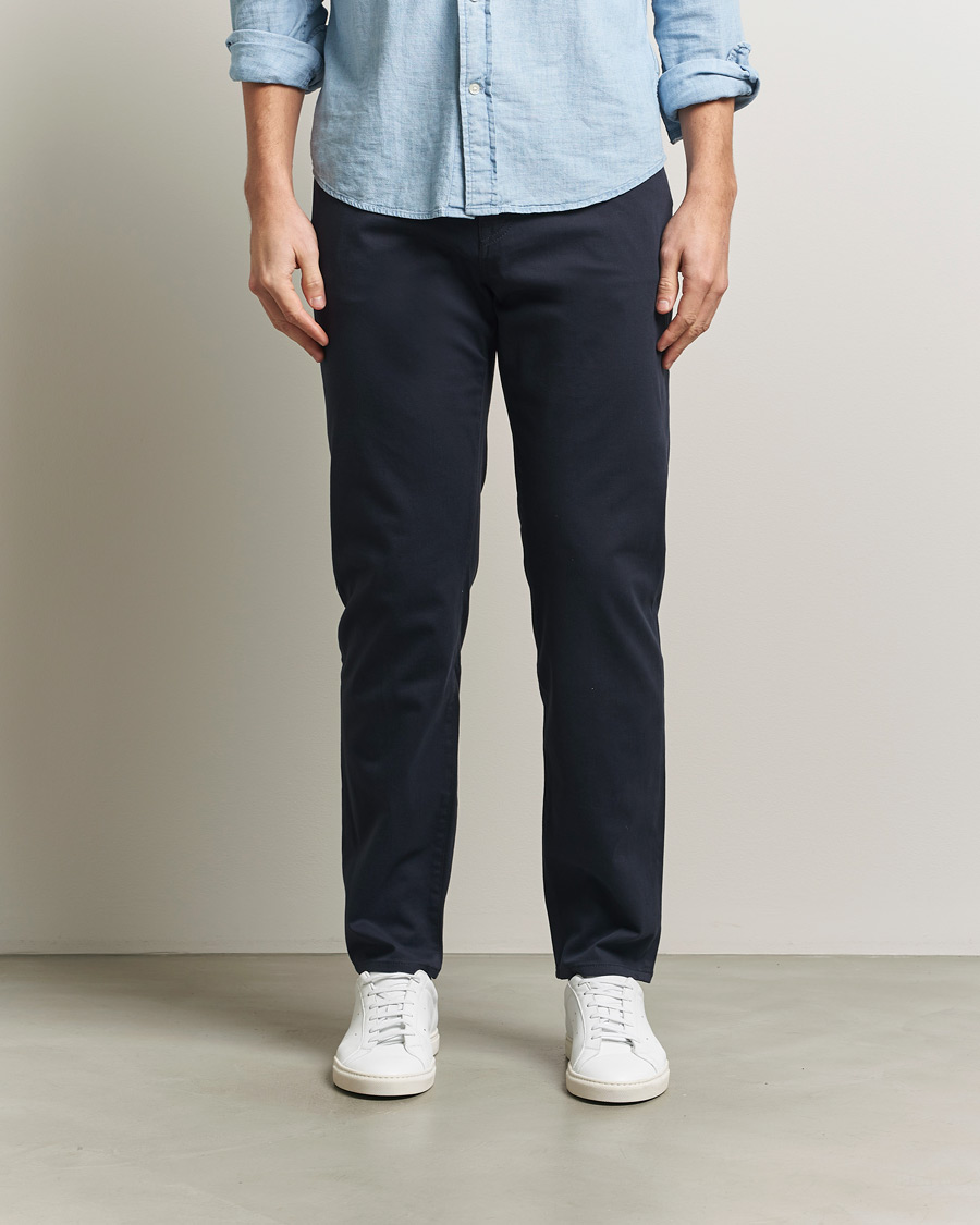 Heren | Broeken | BOSS BLACK | Re.Maine Cotton 5-Pocket Pants Dark Blue