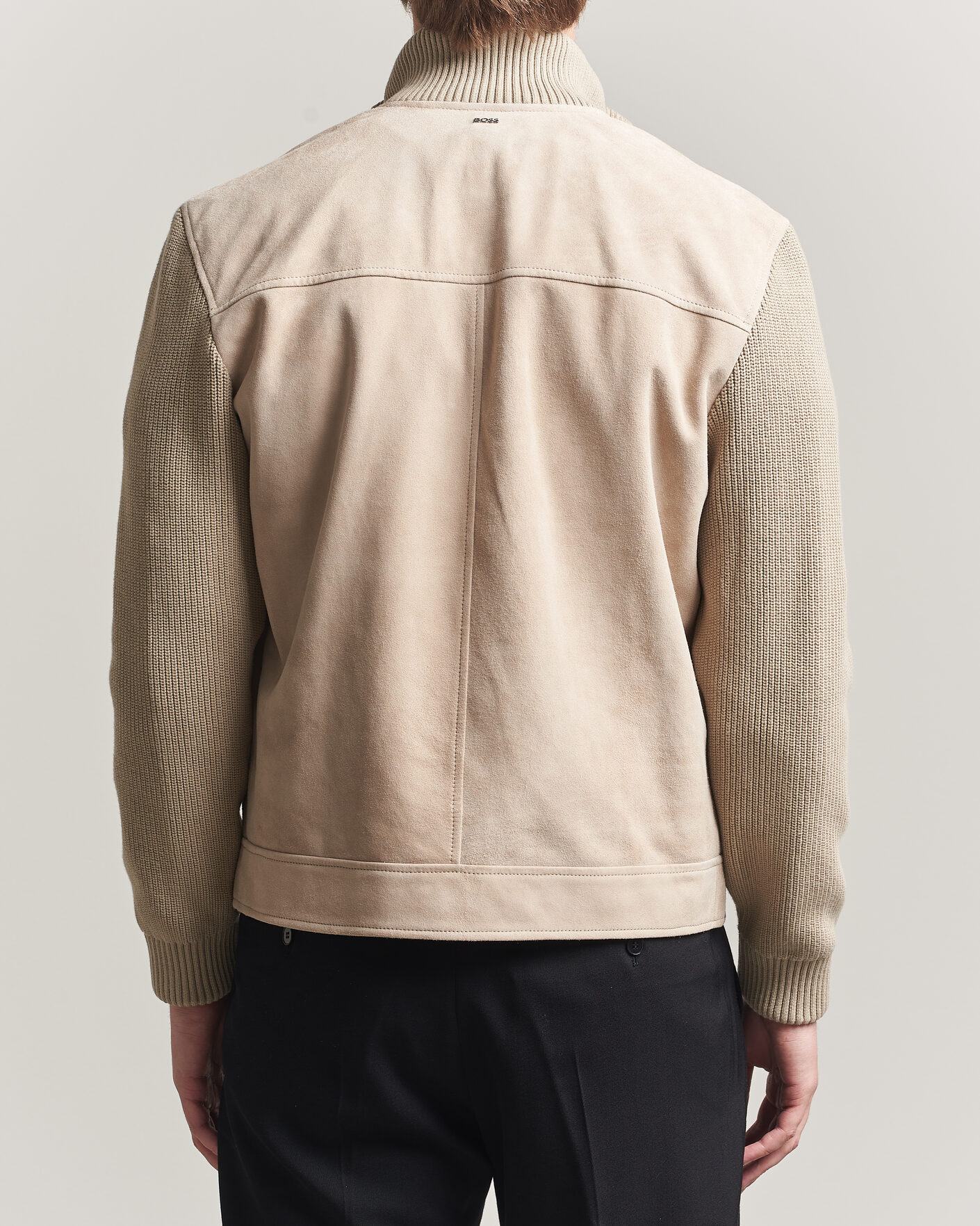 Heren | Jassen | BOSS BLACK | Maven Suede Hybrid Jacket Open White