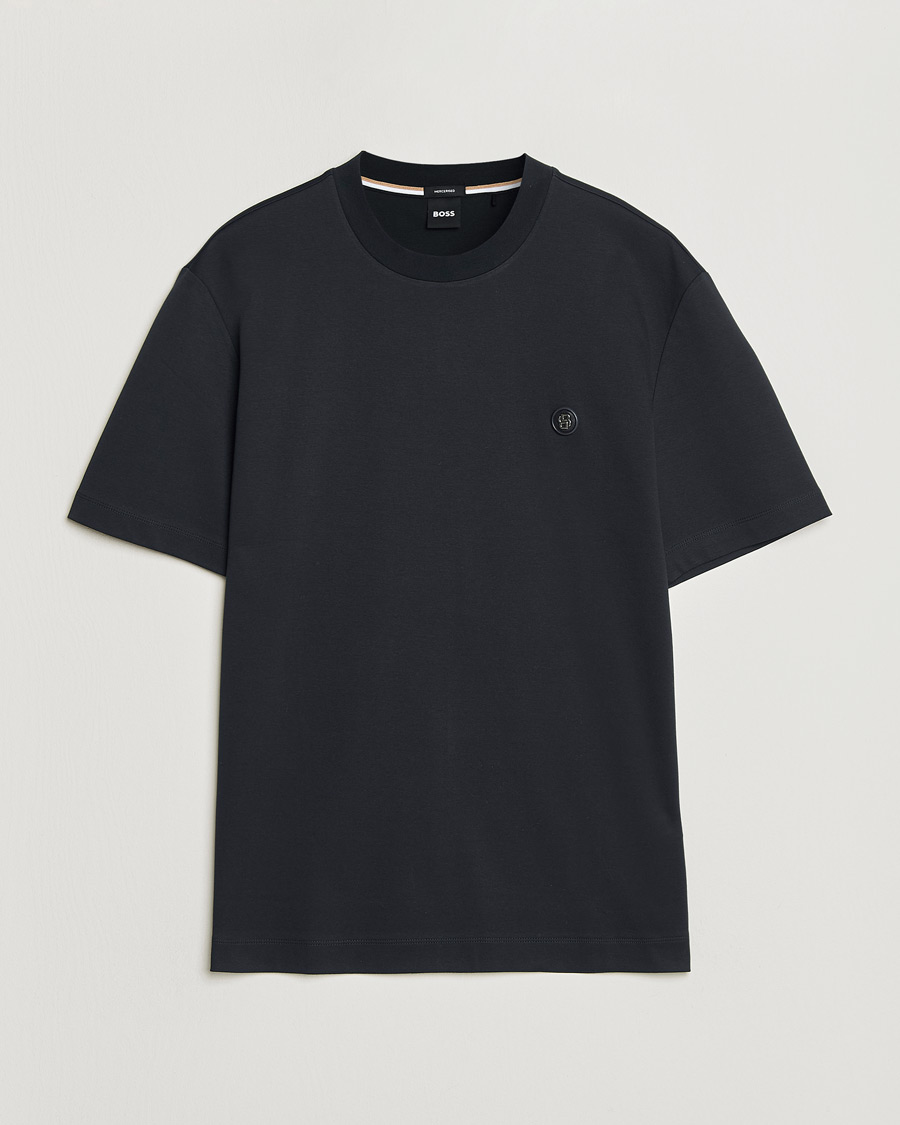 Heren | T-shirts | BOSS BLACK | Taut Regular Fit T-Shirt Dark Blue