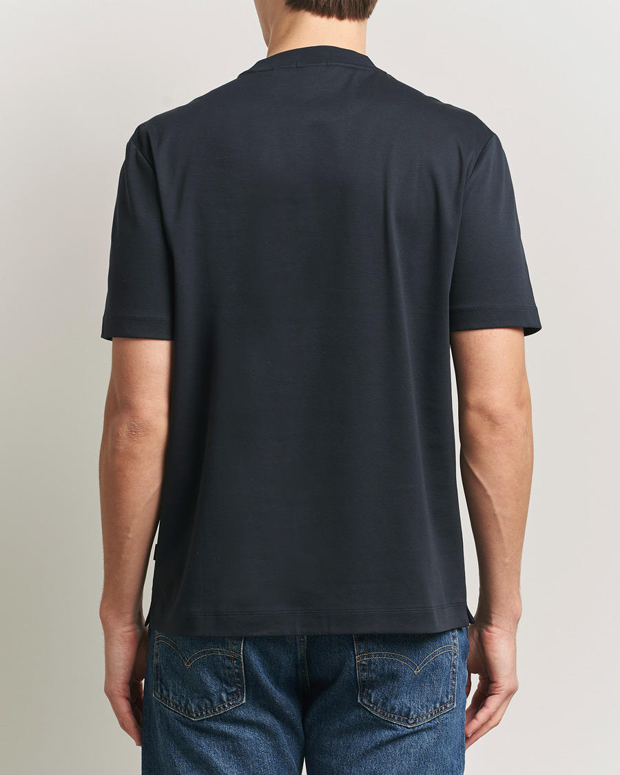 Heren | T-shirts | BOSS BLACK | Taut Regular Fit T-Shirt Dark Blue