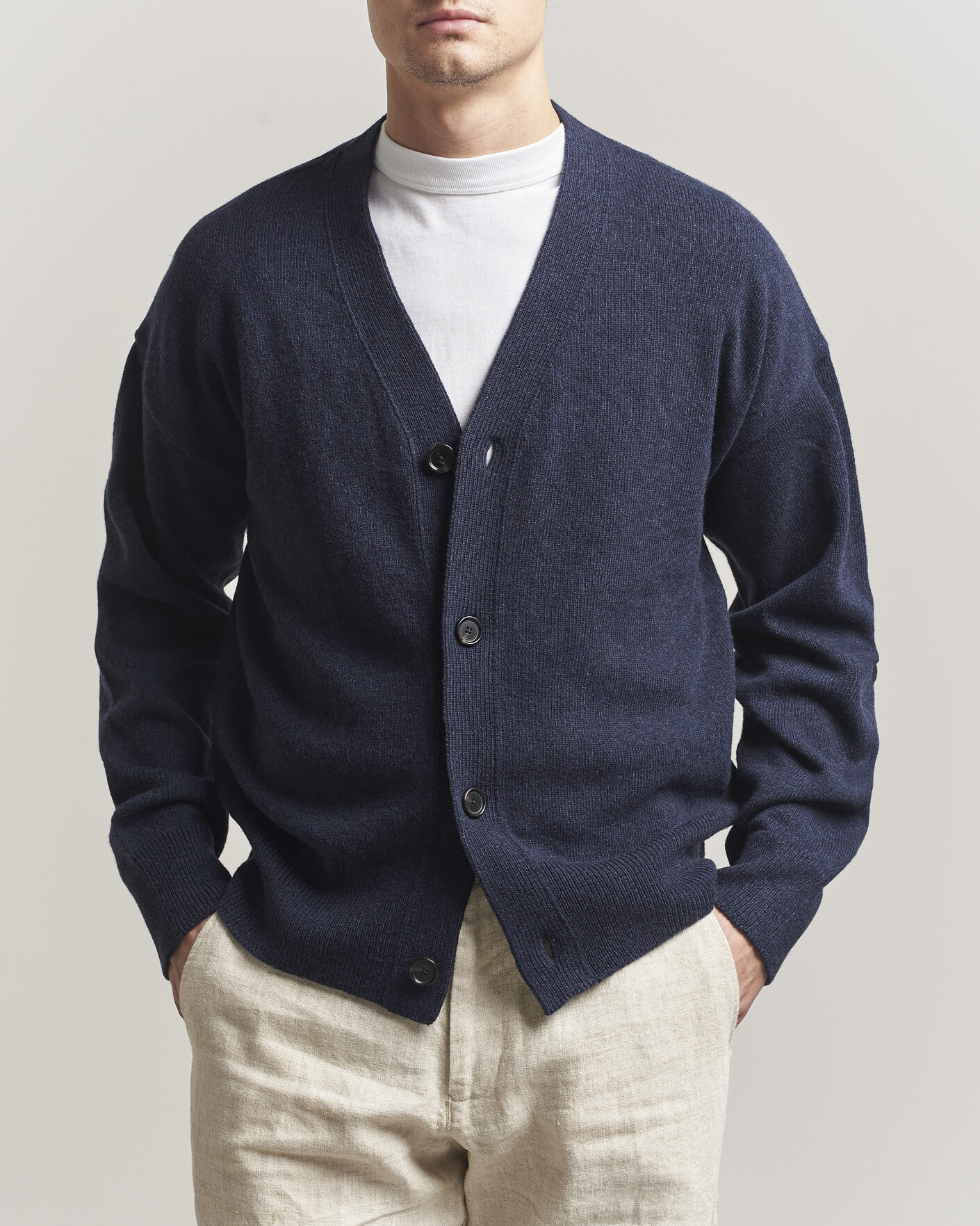 Heren | Truien | BOSS BLACK | Ucone Wool Knitted Cardigan Dark Blue