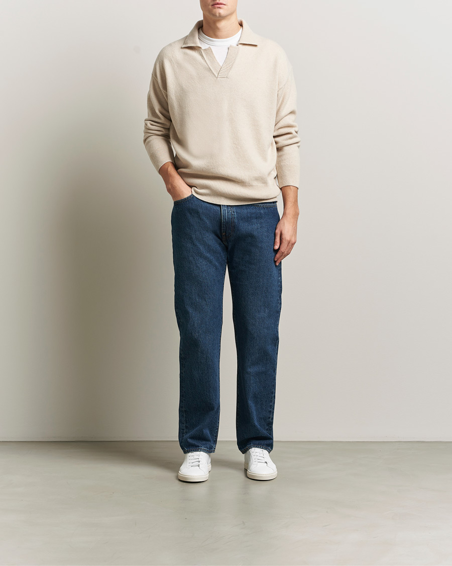 Heren | Truien | BOSS BLACK | Ucari Wool Knitted Polo Open White