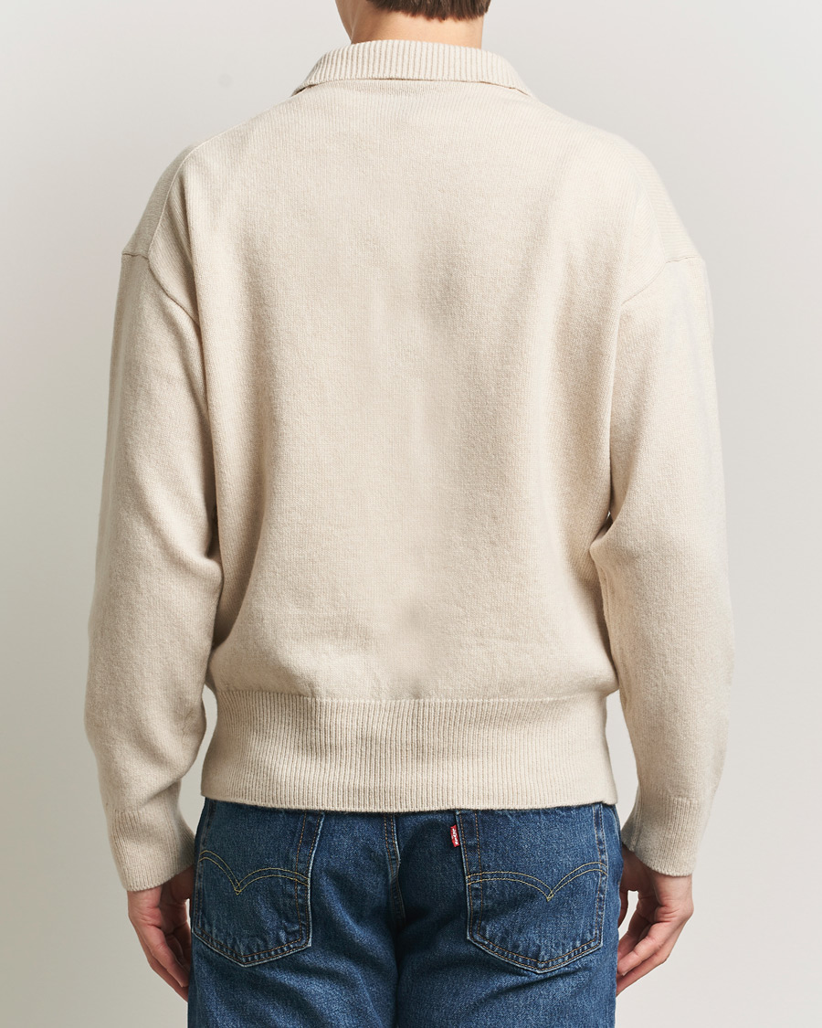 Heren | Truien | BOSS BLACK | Ucari Wool Knitted Polo Open White