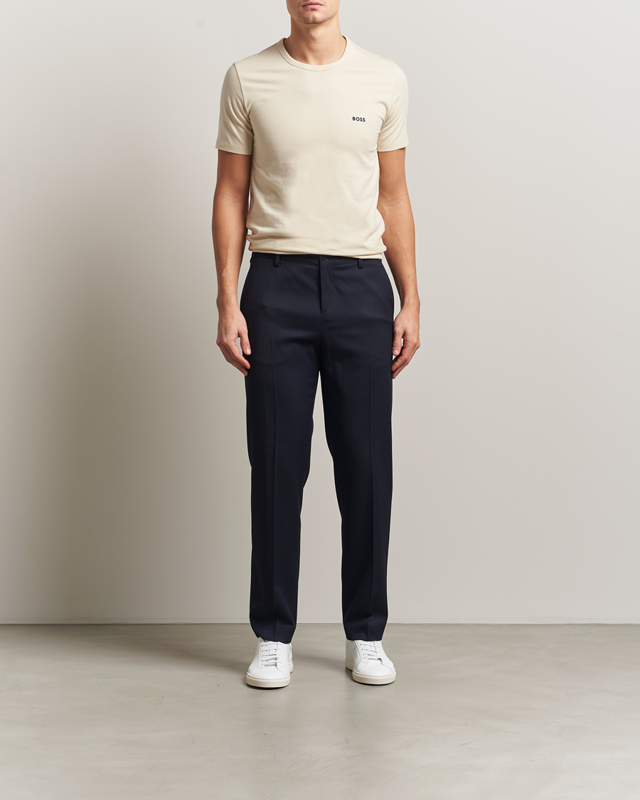 Heren | T-shirts | BOSS BLACK | 3-Pack Crew Neck T-Shirt Beige/Navy/Black