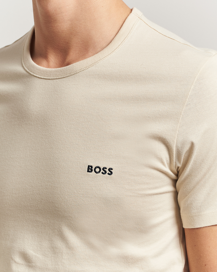 Heren | T-shirts | BOSS BLACK | 3-Pack Crew Neck T-Shirt Beige/Navy/Black