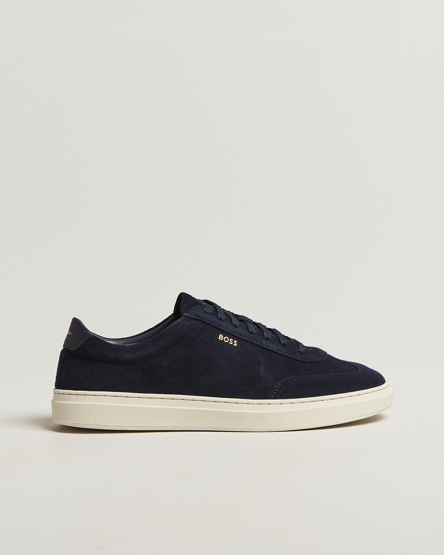 Heren | Sneakers | BOSS BLACK | Kieran Suede Sneaker Dark Blue
