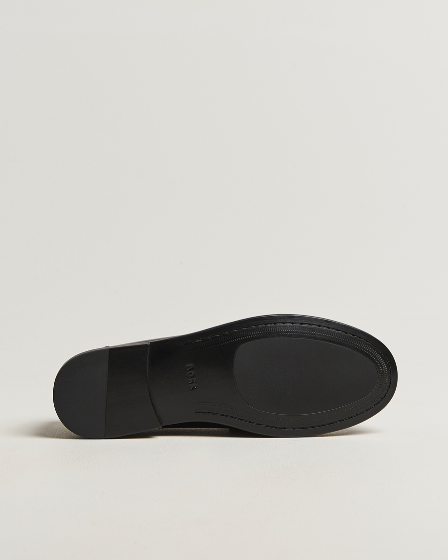 Heren | Instappers | BOSS BLACK | Tevan Leather Moccasin Black