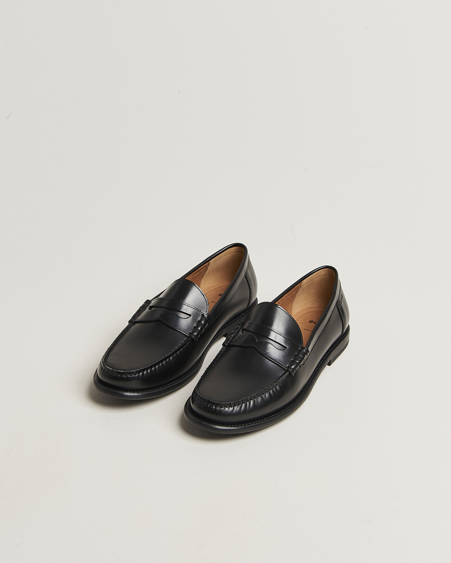 Heren | Instappers | BOSS BLACK | Tevan Leather Moccasin Black