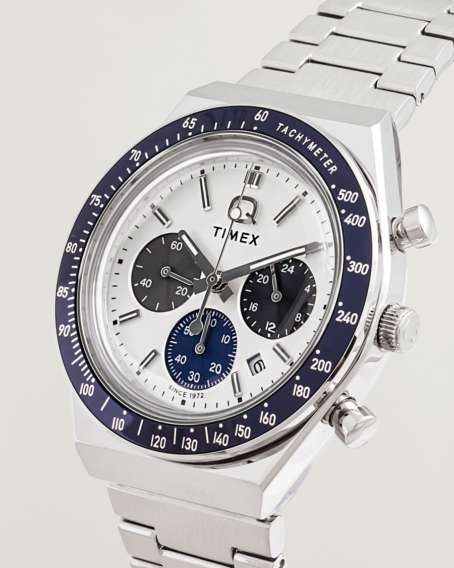 Heren | Timex Q Chronograph Tonal Sub Dials 40mm White Dial | Timex | Q Chronograph Tonal Sub Dials 40mm White Dial