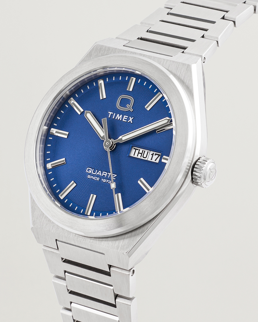 Heren | Timex Q Continental Day/Date 38mm Blue Dial | Timex | Q Continental Day/Date 38mm Blue Dial