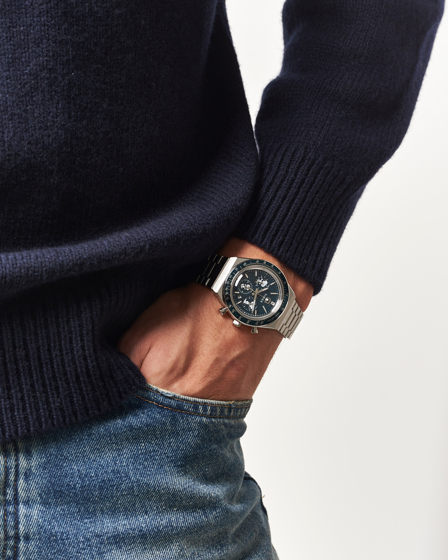 Heren | Timex Timex X Peanuts Q Chronograph Snoopy 40mm Blue Dial | Timex | X Peanuts Q Chronograph Snoopy 40mm Blue Dial