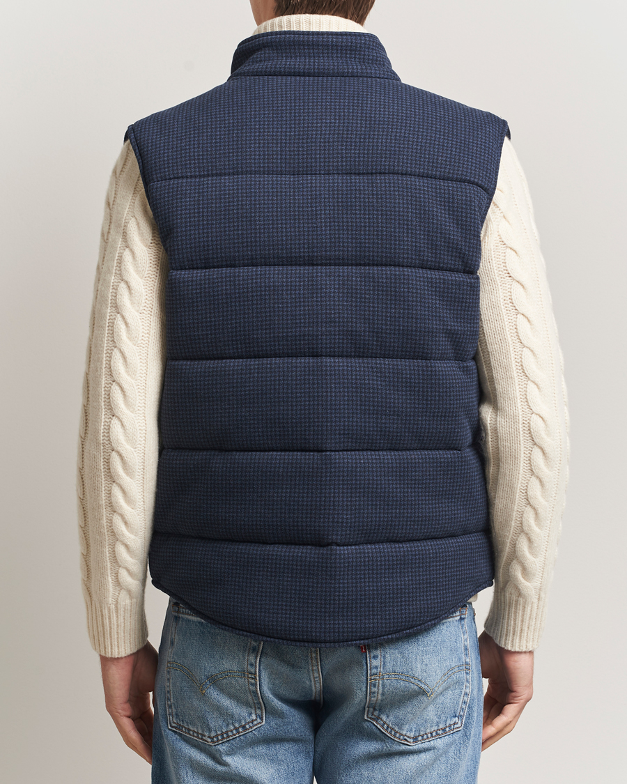 Heren | Gilets | Polo Ralph Lauren | Knitted Dogtooth Vest Winter Navy Heather