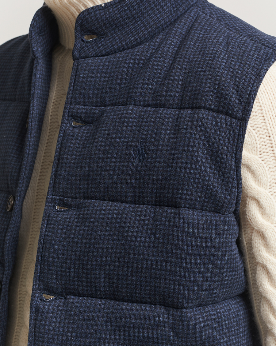 Heren | Gilets | Polo Ralph Lauren | Knitted Dogtooth Vest Winter Navy Heather