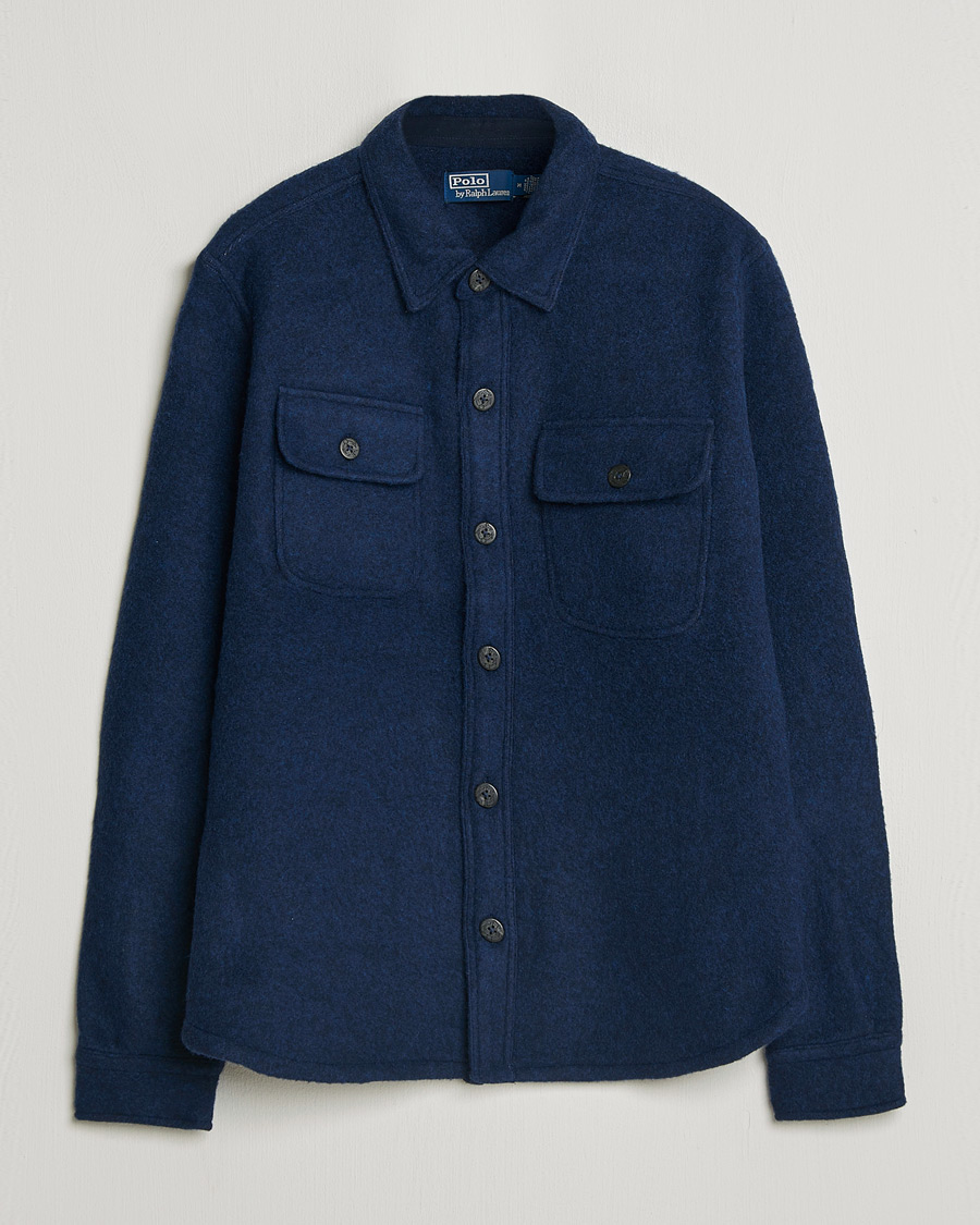 Heren | Overhemden | Polo Ralph Lauren | Felted Wool Pocket Shirt RL Navy