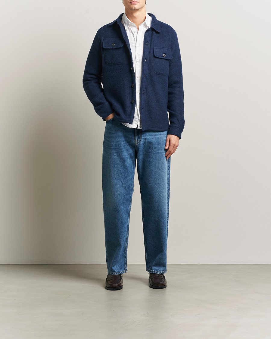 Heren | Overhemden | Polo Ralph Lauren | Felted Wool Pocket Shirt RL Navy