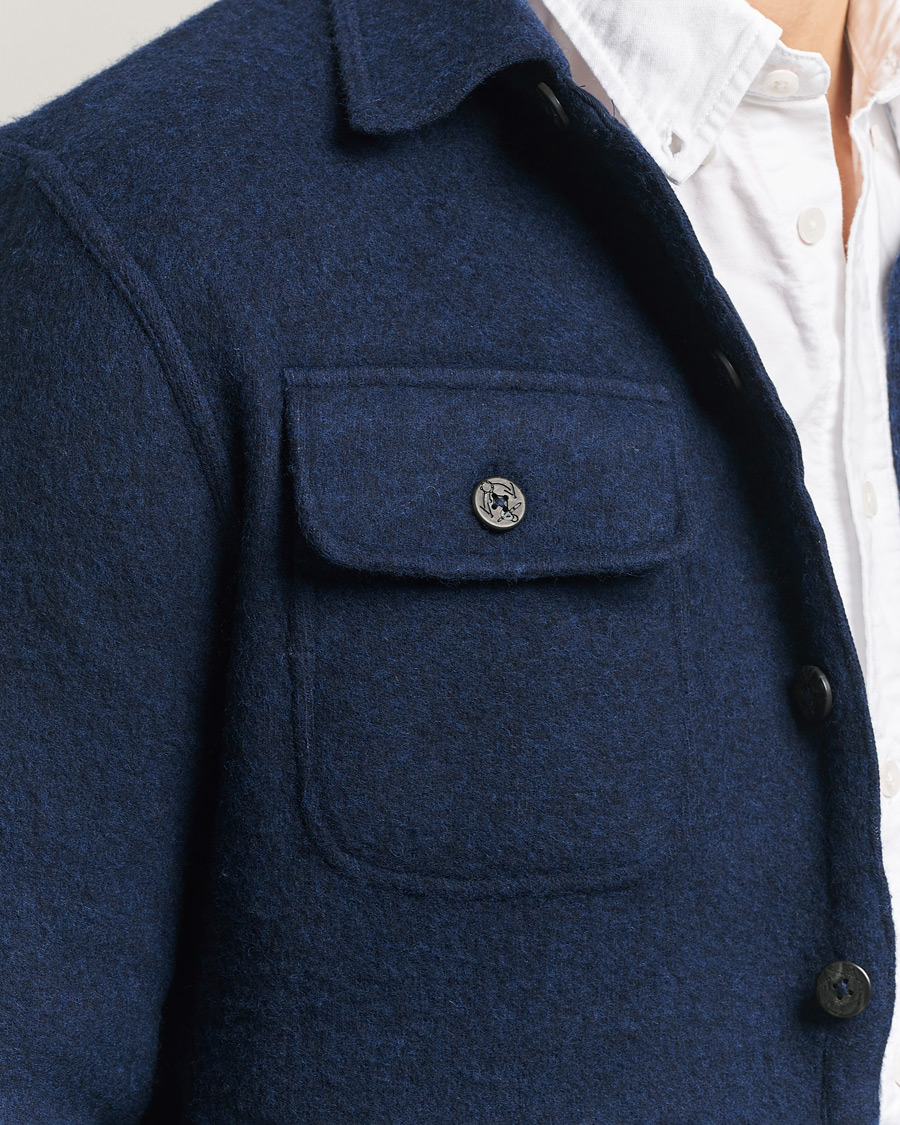 Heren | Overhemden | Polo Ralph Lauren | Felted Wool Pocket Shirt RL Navy