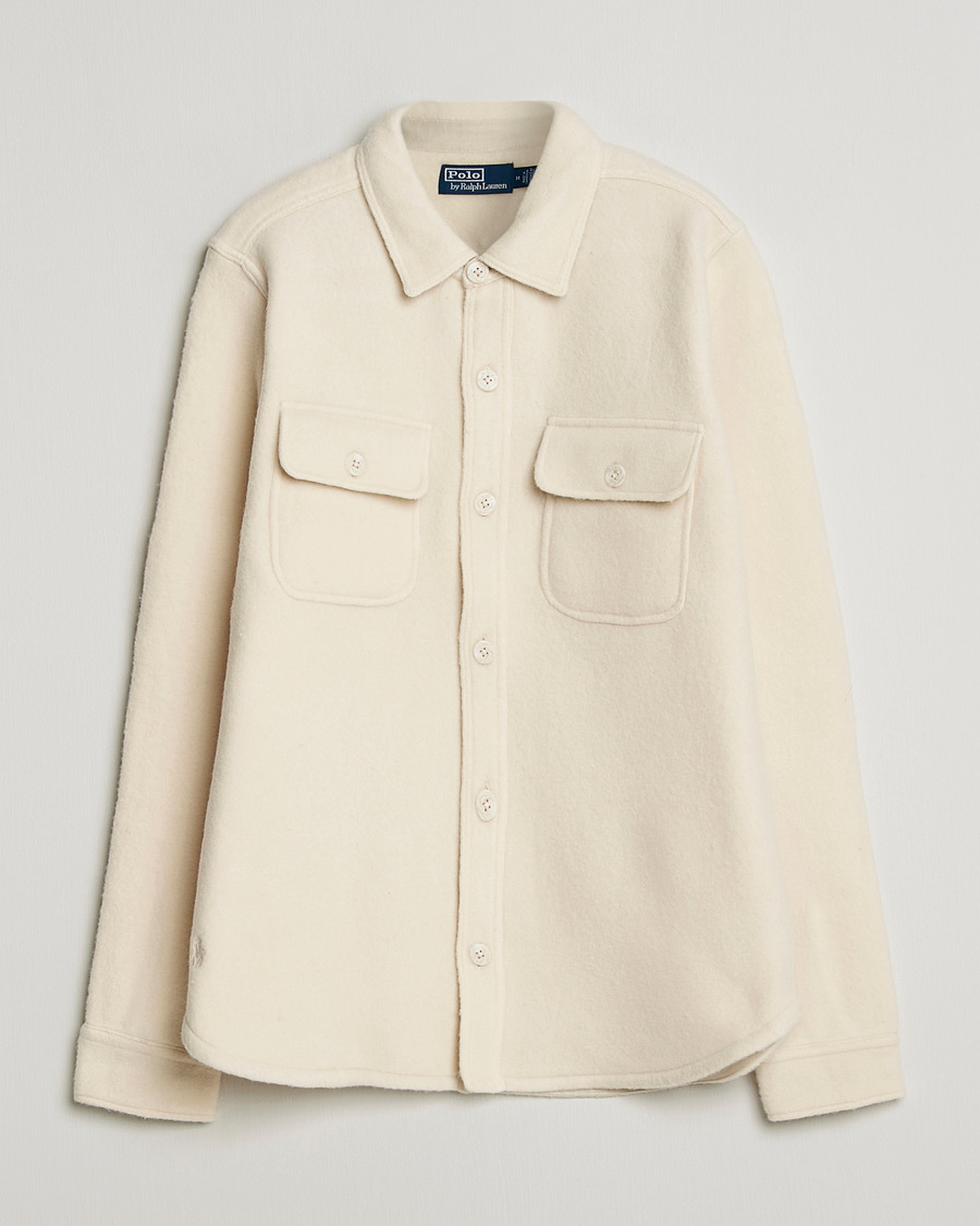 Heren | Overhemden | Polo Ralph Lauren | Felted Wool Pocket Shirt Andover Cream