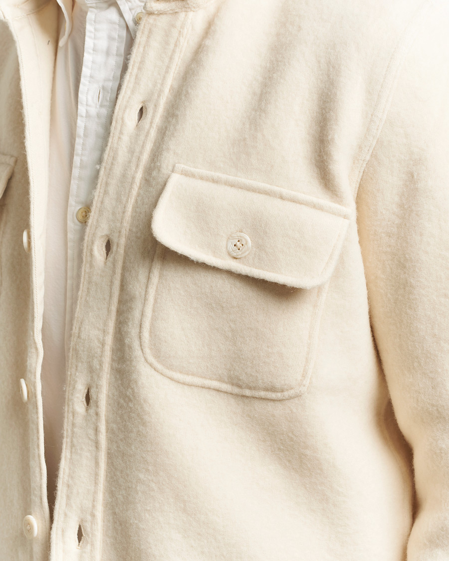 Heren | Overhemden | Polo Ralph Lauren | Felted Wool Pocket Shirt Andover Cream