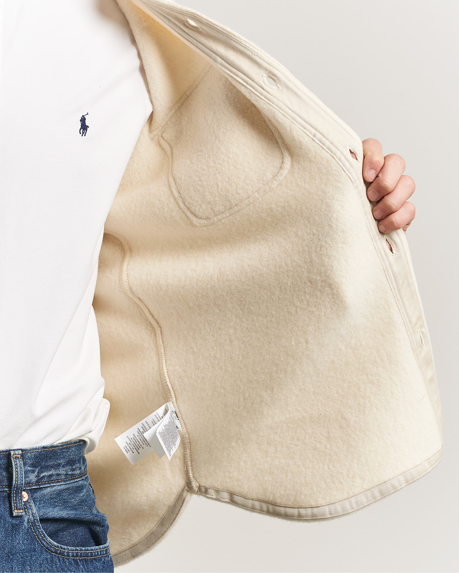 Heren | Overhemden | Polo Ralph Lauren | Felted Wool Pocket Shirt Andover Cream