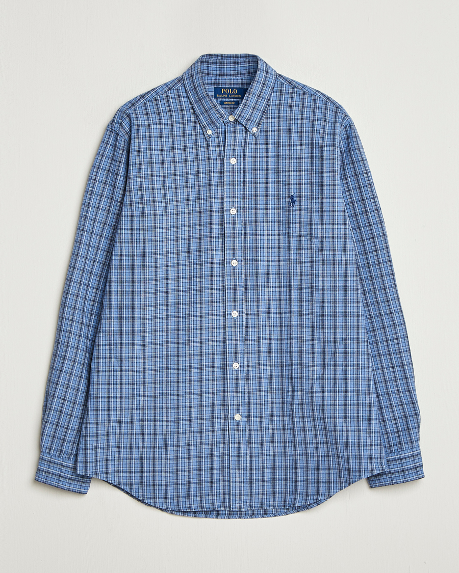 Heren | Overhemden | Polo Ralph Lauren | Custom Fit Checked Shirt Blue Heather Multi